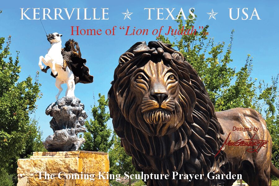 Lion of Judah Sculpture at TCKF Park Postcard